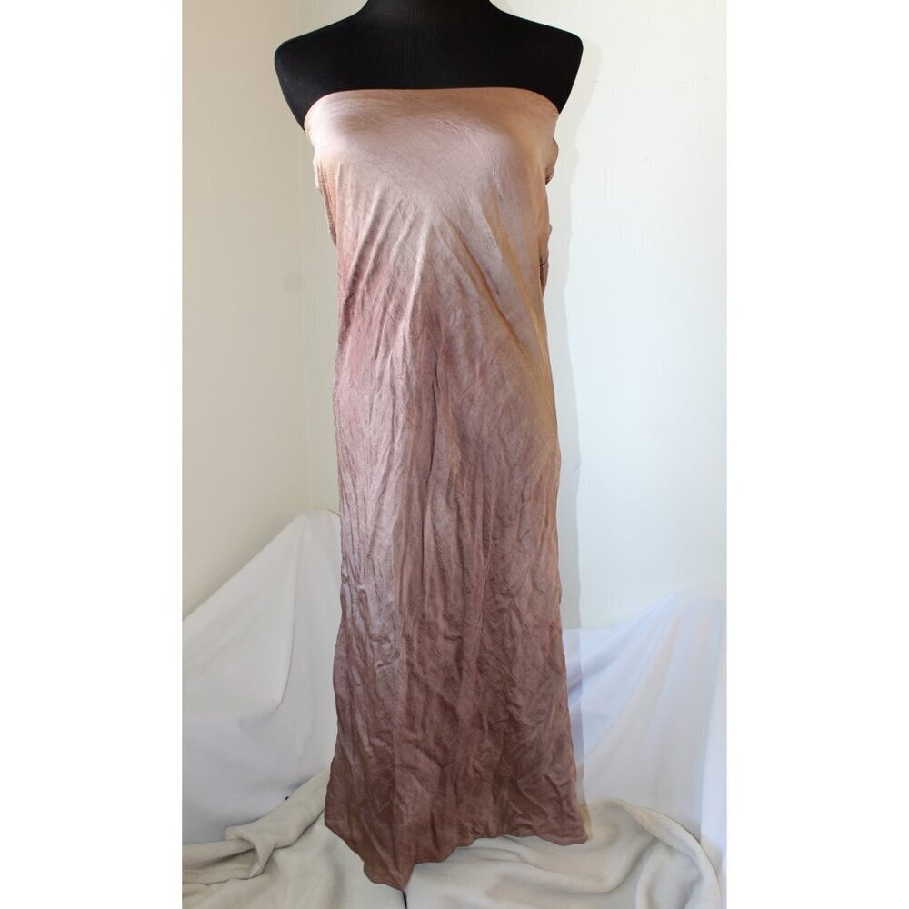 Meshki Strapless Satin Midi Slip Dress Size XS Stretch Y2K elastic top Cocktail